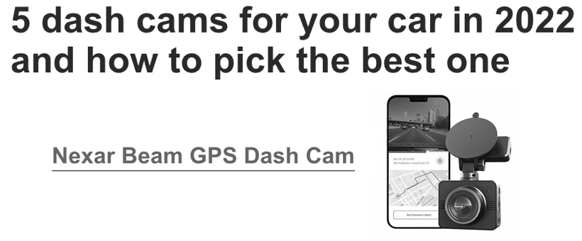 Nexar Beam GPS dash cam review